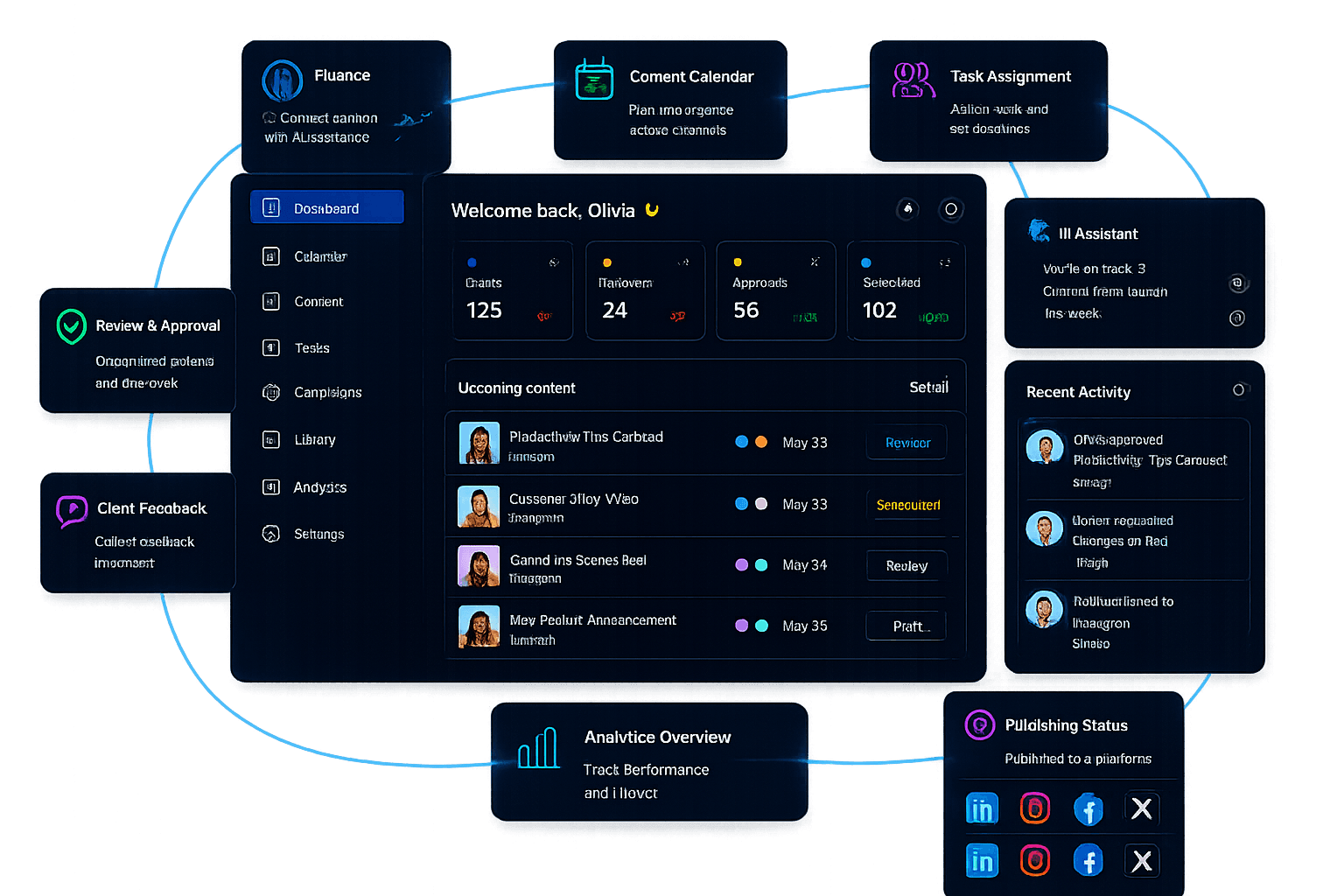 Flowence connected workspace